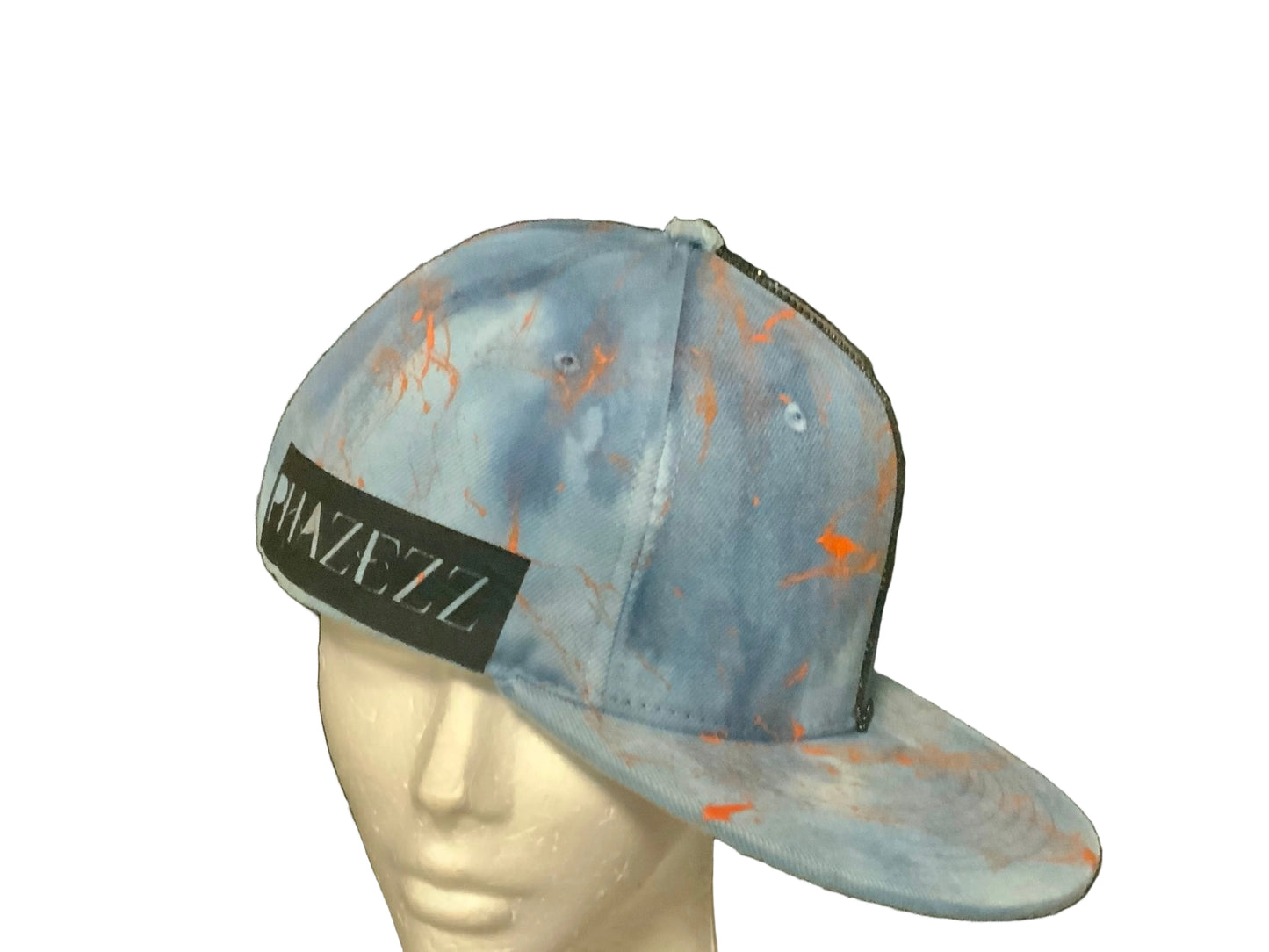 Orange Splatter Phazezz denim SnapBack