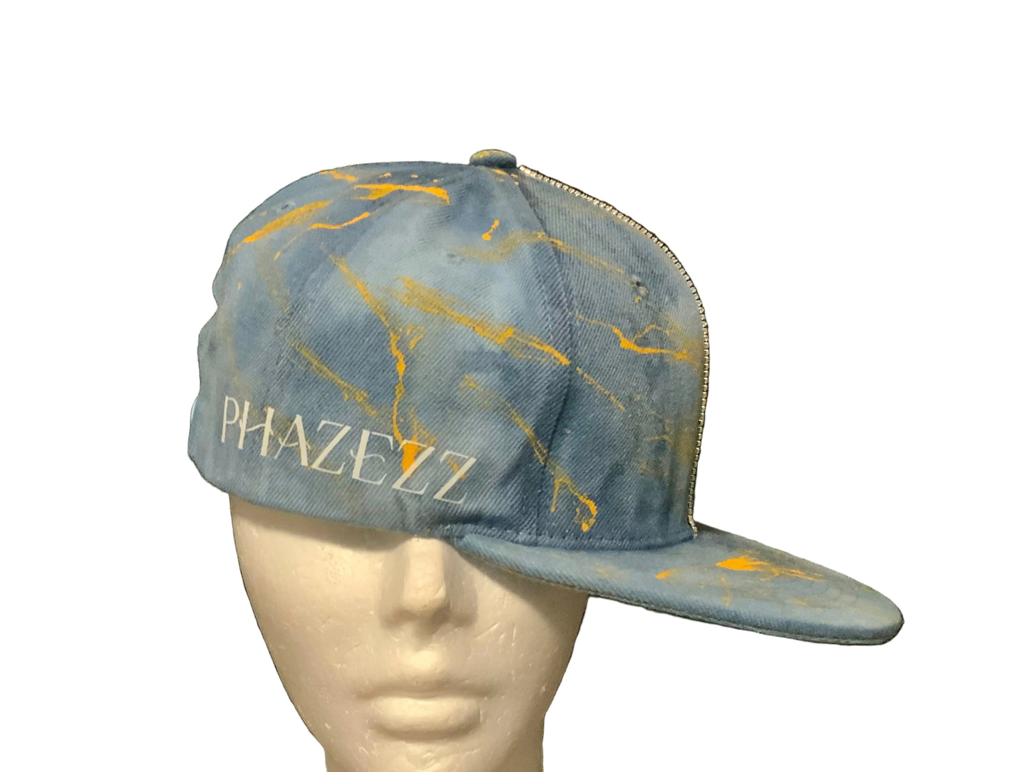 Yellow Splatter denim snapback