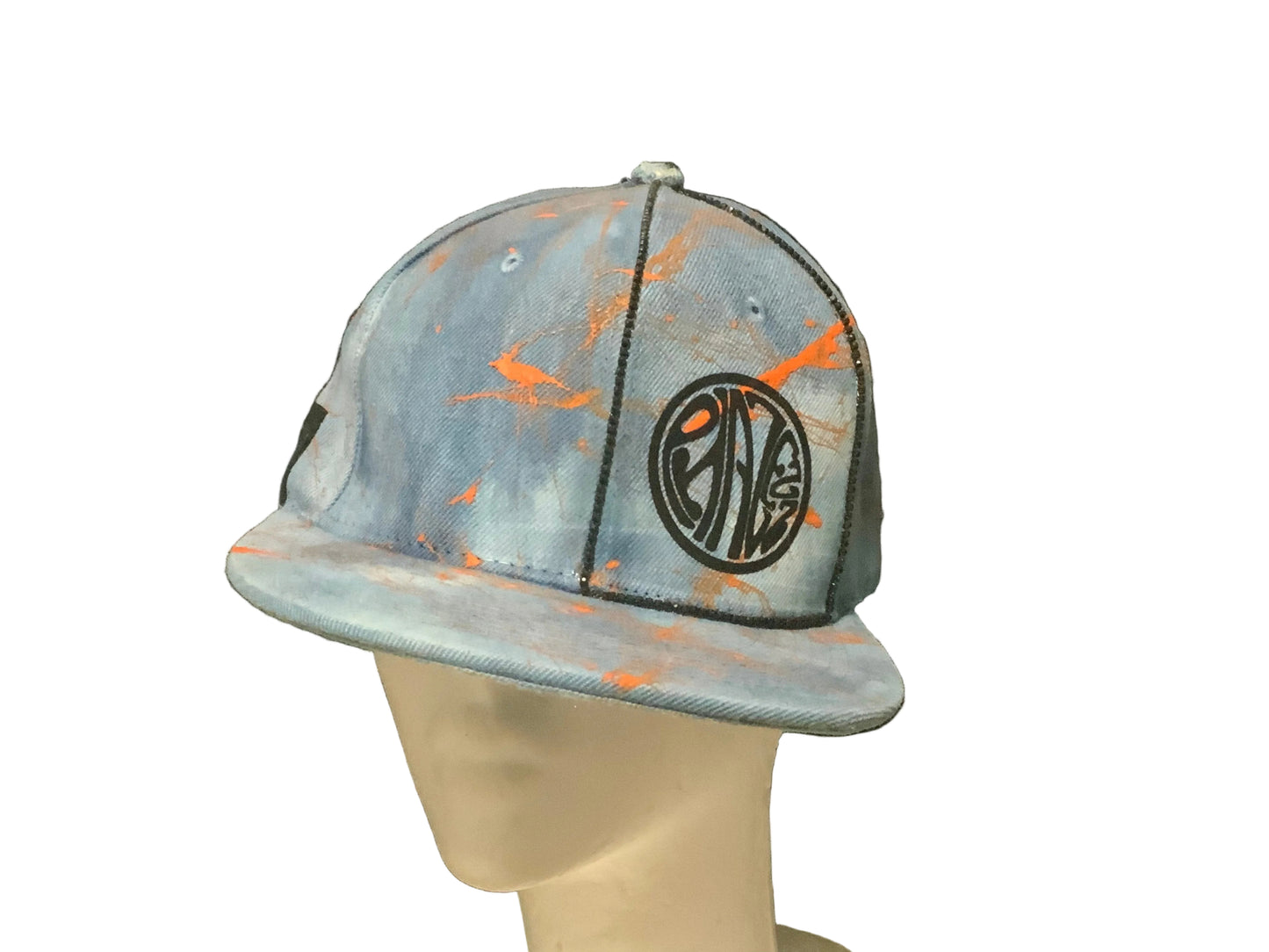 Orange Splatter Phazezz denim SnapBack