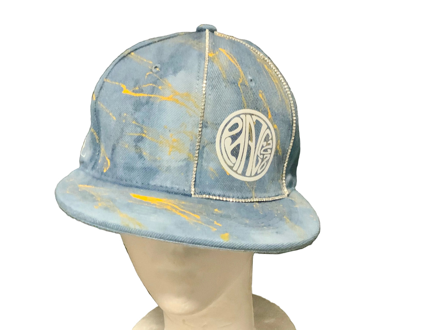 Yellow Splatter denim snapback
