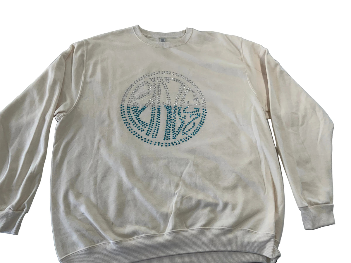 White Light Rhinestone Sweatshirt