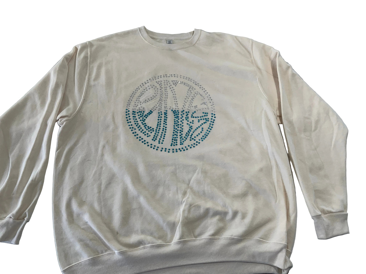 White Light Rhinestone Sweatshirt