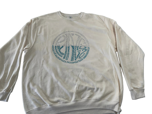 White Light Rhinestone Sweatshirt
